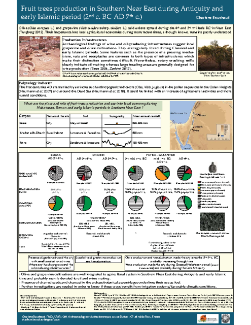 Bouchaud C., Fruit trees management in southern Near East during Antiquity and Late Antiquity: evidences from plant macro-remains (seeds, fruits and charcoal)