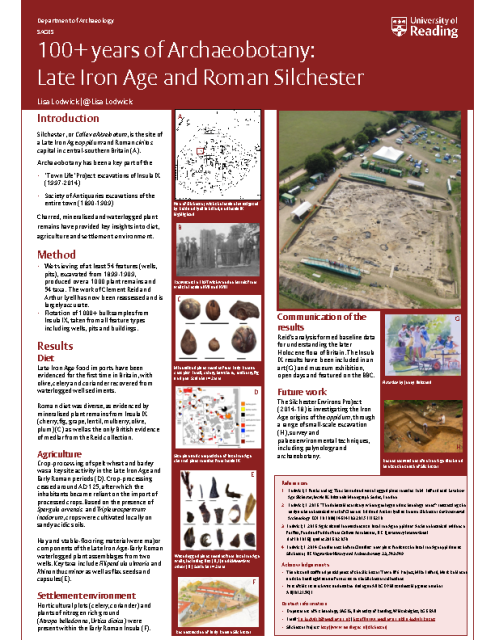 Lodwick L., 100+ years of Archaeobotany: Late Iron Age and Roman Silchester